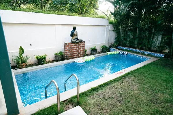 RK Villa Private Pool with Zen Buddha Statue